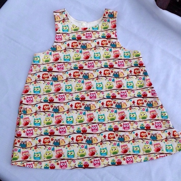 Owl Print Jumper/Dress - Designer Riley Blake - Picture 2 of 10